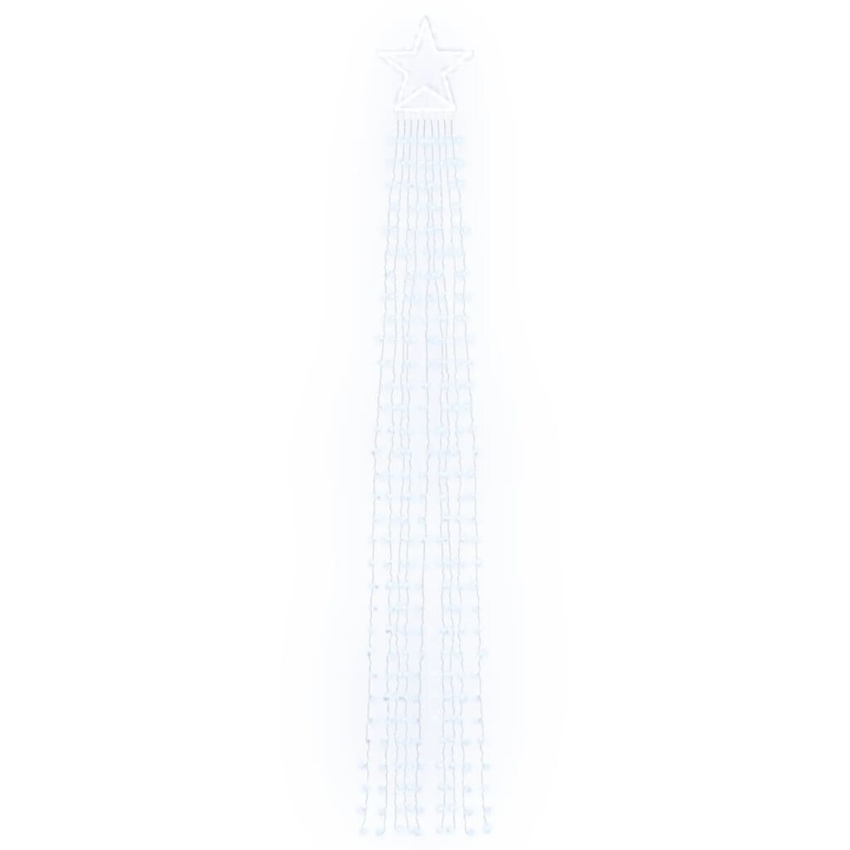 vidaXL Lampki choinkowe, 320 LED, zimne białe światło, 375 cm