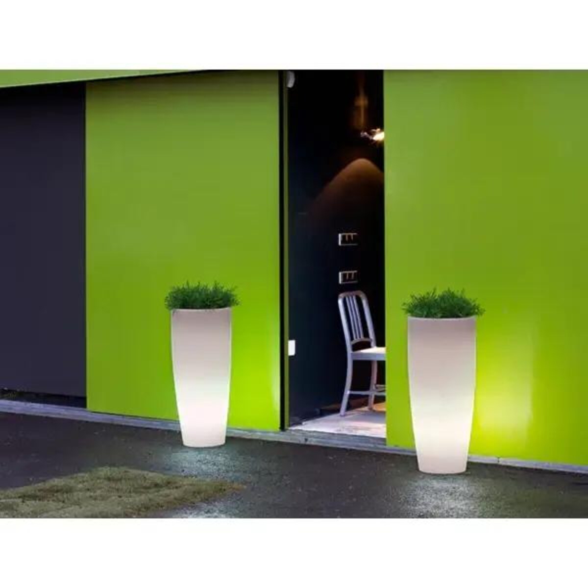 Donica tarasowa RGB Bambu LUMBM090TWLNW King Home LED RGB 1W 6000K IP54 biała