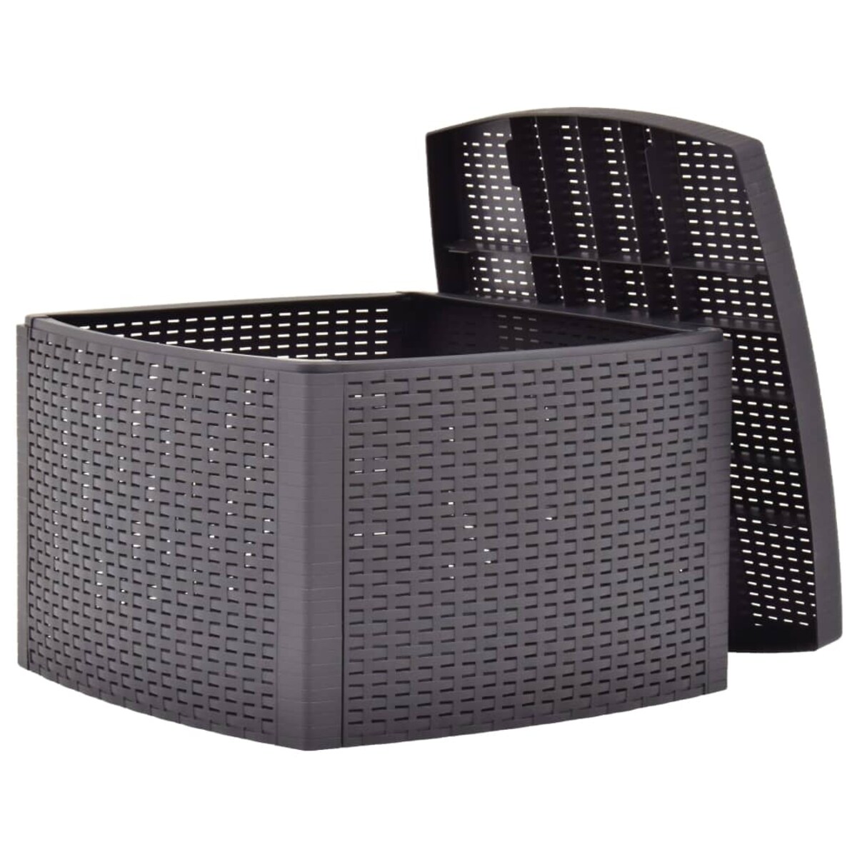 vidaXL Stolik boczny, mokka, 54x54x36,5 cm, plastikowy