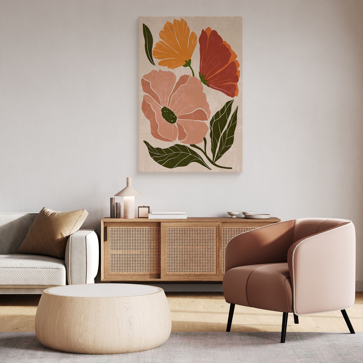 Obraz Kolorowe Pastelowe Polne Kwiaty 30x40cm