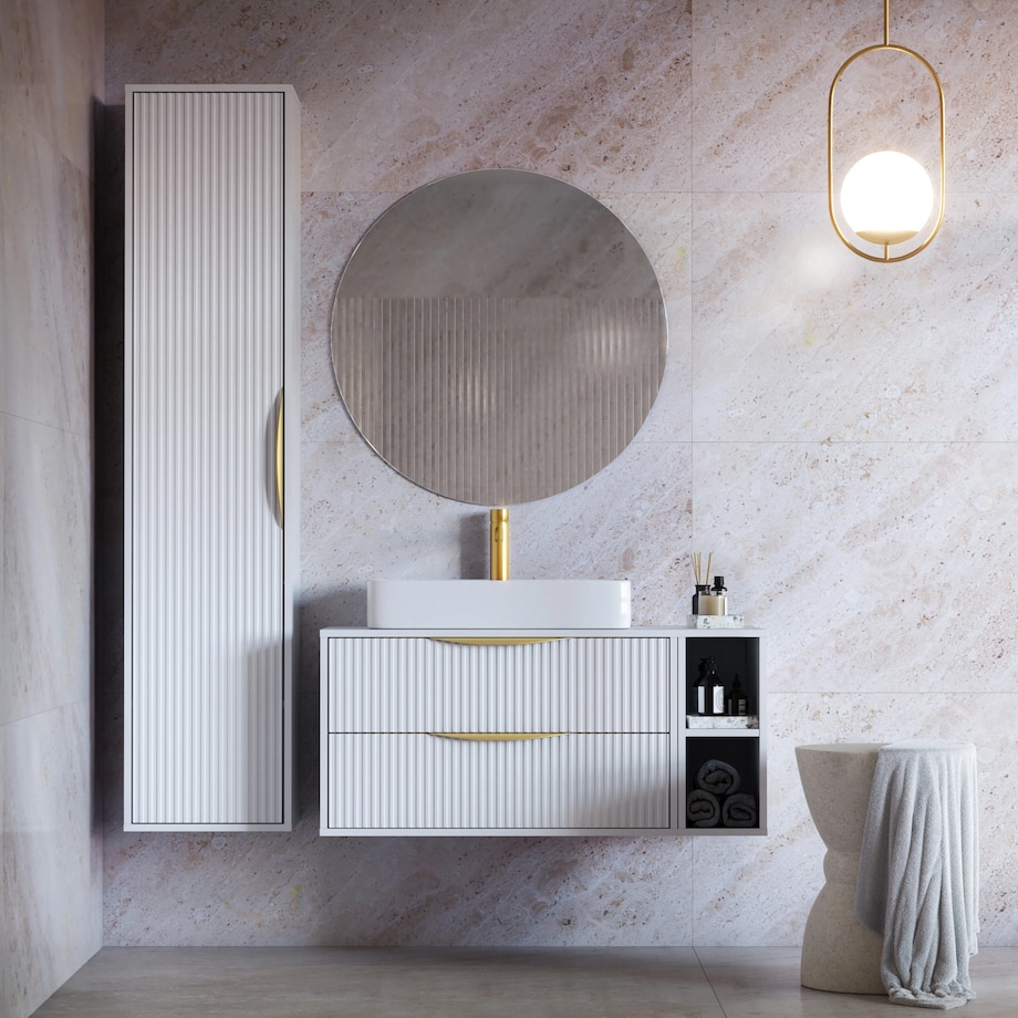 Szafka łazienkowa słupek biała Avola