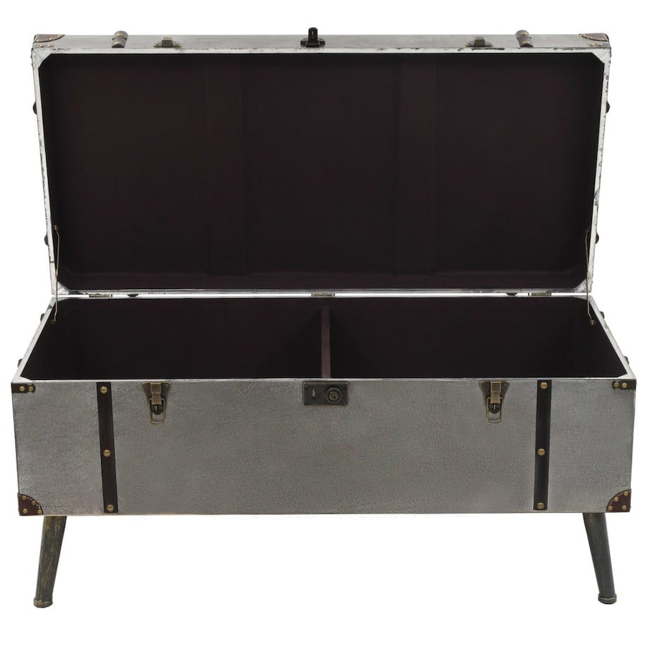 vidaXL Stolik kawowy z płyty MDF i aluminium, 102 x 51 x 47,5 cm