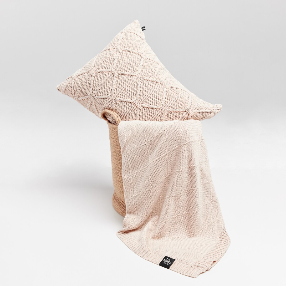 Poszewka brytyjska podłużna beżowa, 40 x 60 cm, La Manta