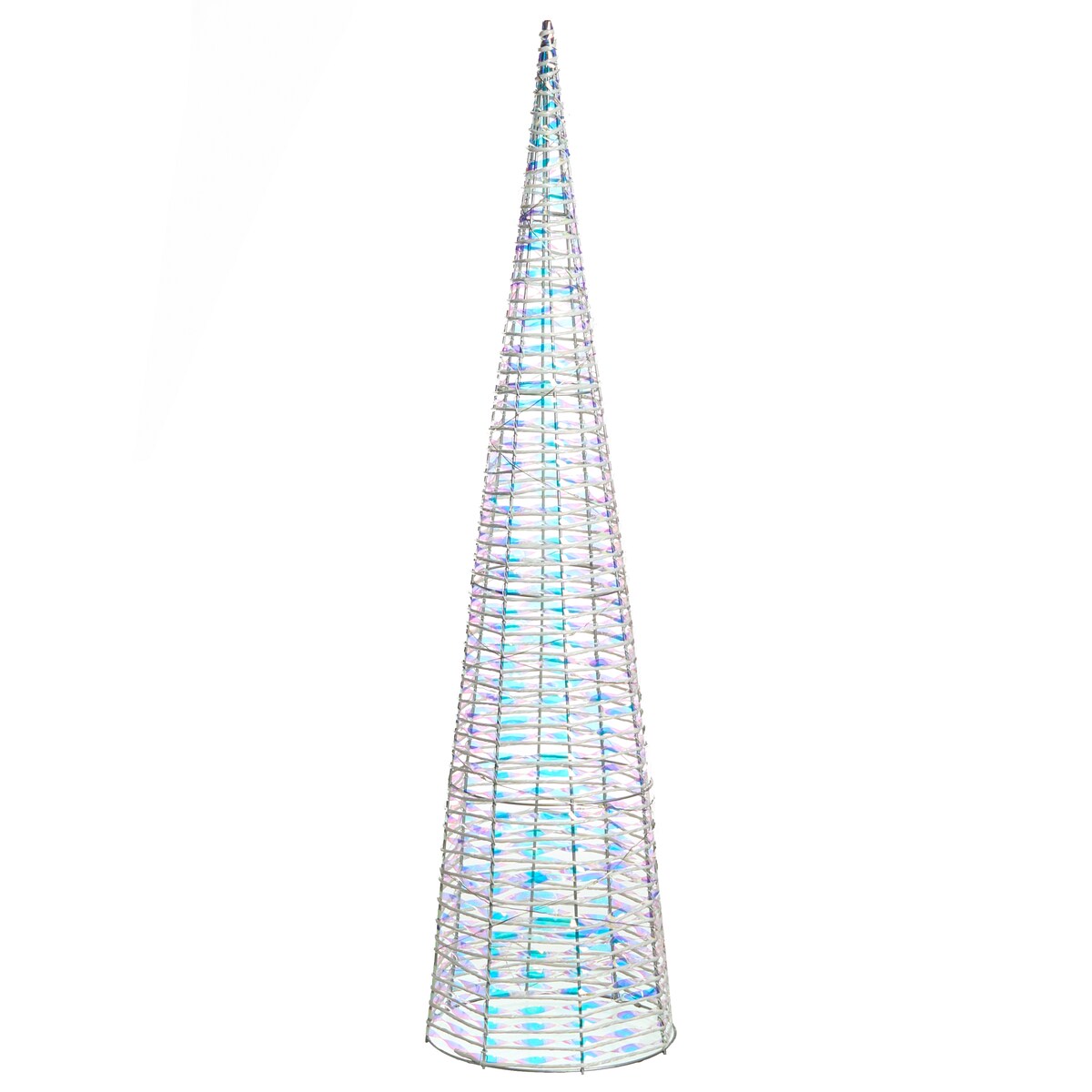 Zestaw 3 dekoracji świątecznych LED SONDER 40/60/80 cm Choinka Biały