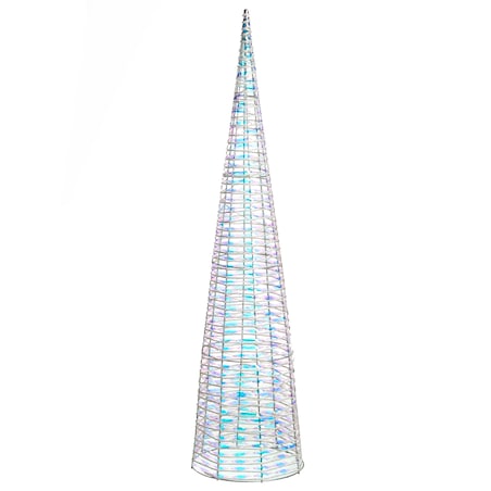 Zestaw 3 dekoracji świątecznych LED SONDER 40/60/80 cm Choinka Biały