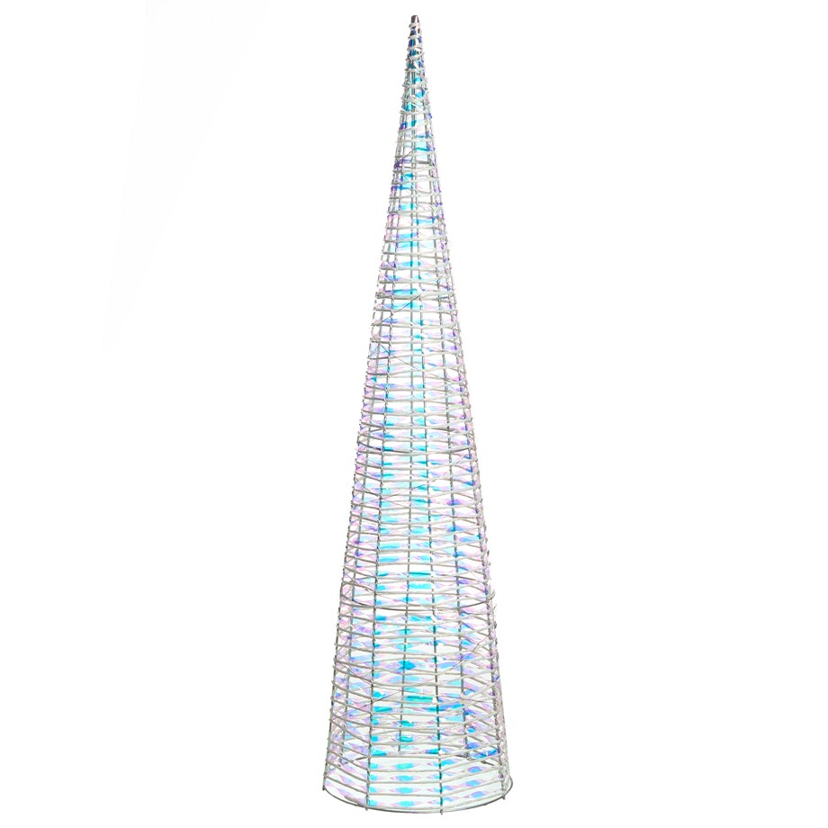 Zestaw 3 dekoracji świątecznych LED SONDER 40/60/80 cm Choinka Biały