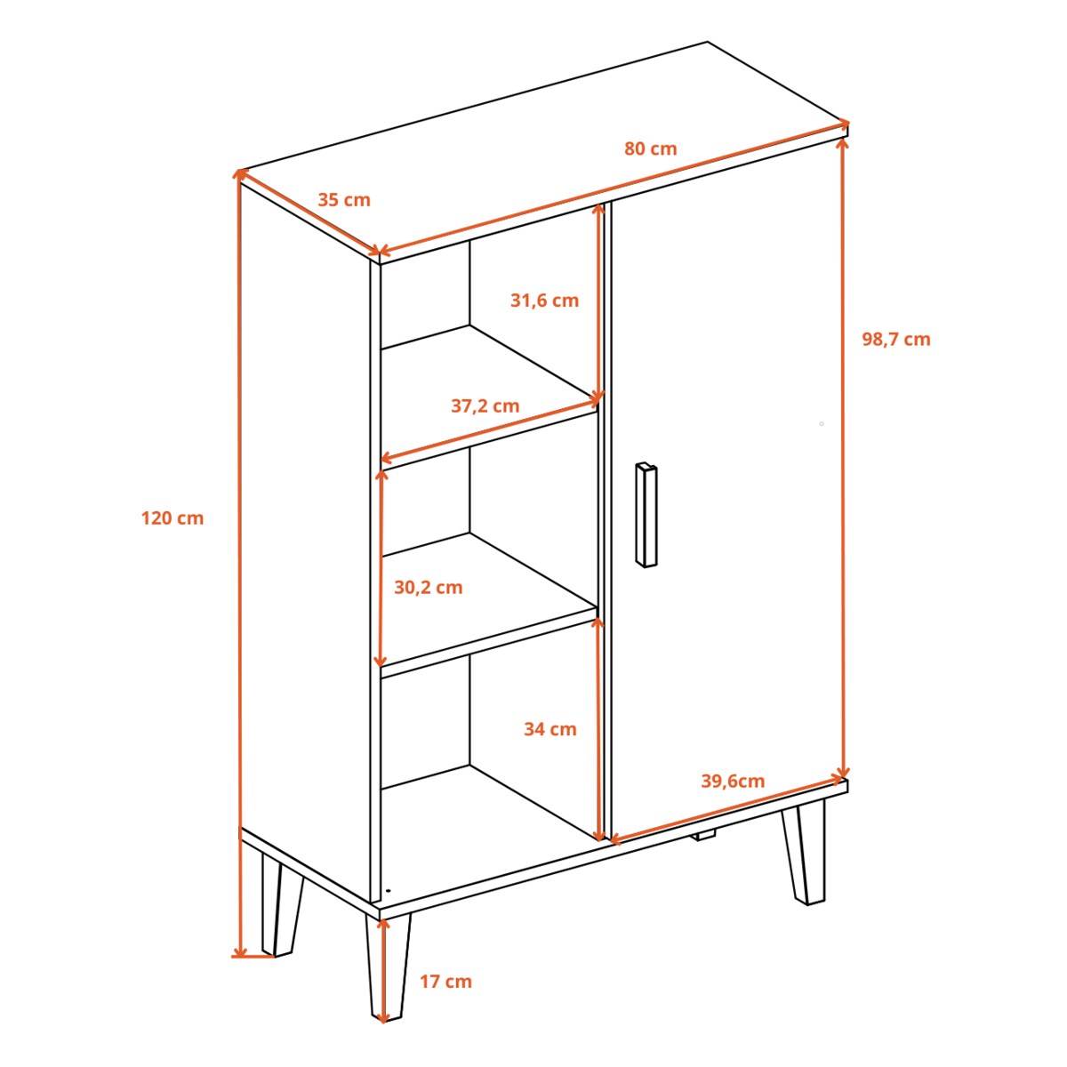 Regał Denver szary chinchilla & hikora