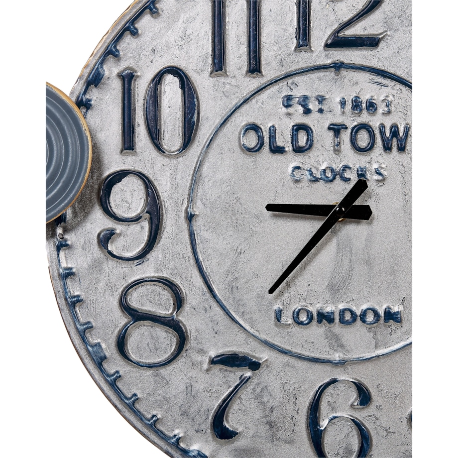 Zegar ścienny 90 x 49 cm niebieski BERKERIUM