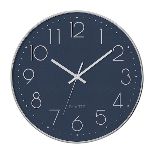 Zegar ścienny do sypialni, z cichym mechanizmem, Ø 30 cm