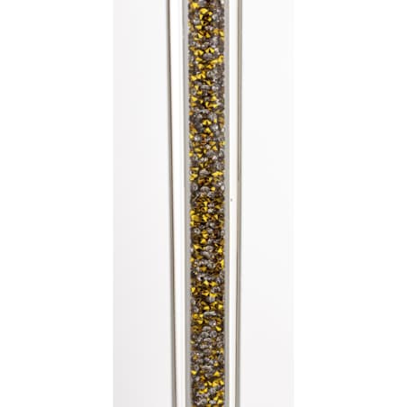 Świecznik szklany na 1 świecę z kloszem 81x9x9 cm RURKA złoty medium