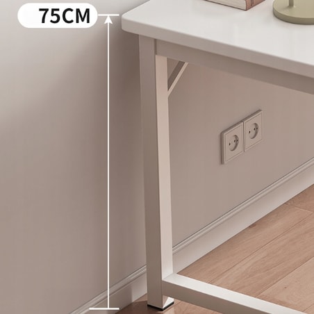 Biurko Komputerowe Stolik Białe Młodzieżowe Szkolne Industrialne 120 Cm