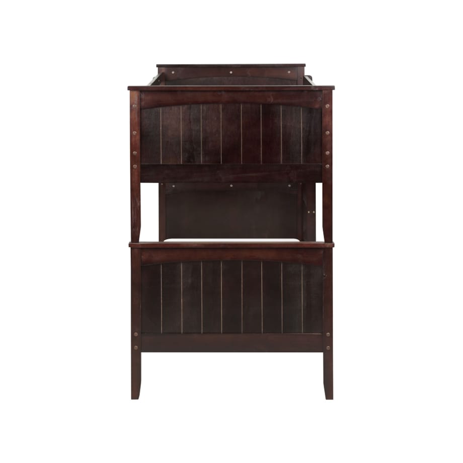 Łóżko piętrowe drewniane 90 x 200 cm ciemne RADON