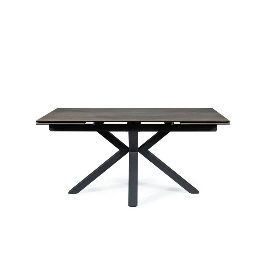 Stół rozkładany COLUMBUS CERAMIC 160(240)x90 brązowy/czarny mat