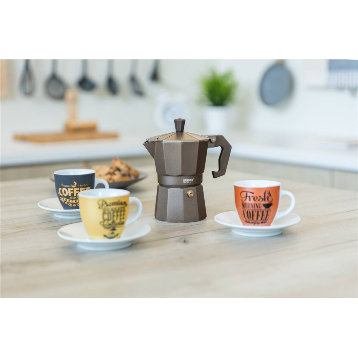 KAWIARKA ZAPARZACZ MOCNEJ KAWY 6 filiżanek BRĄZOWY NA PREZENT espresso