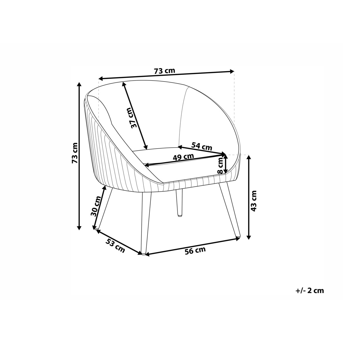 Fotel welurowy różowy TROMSO