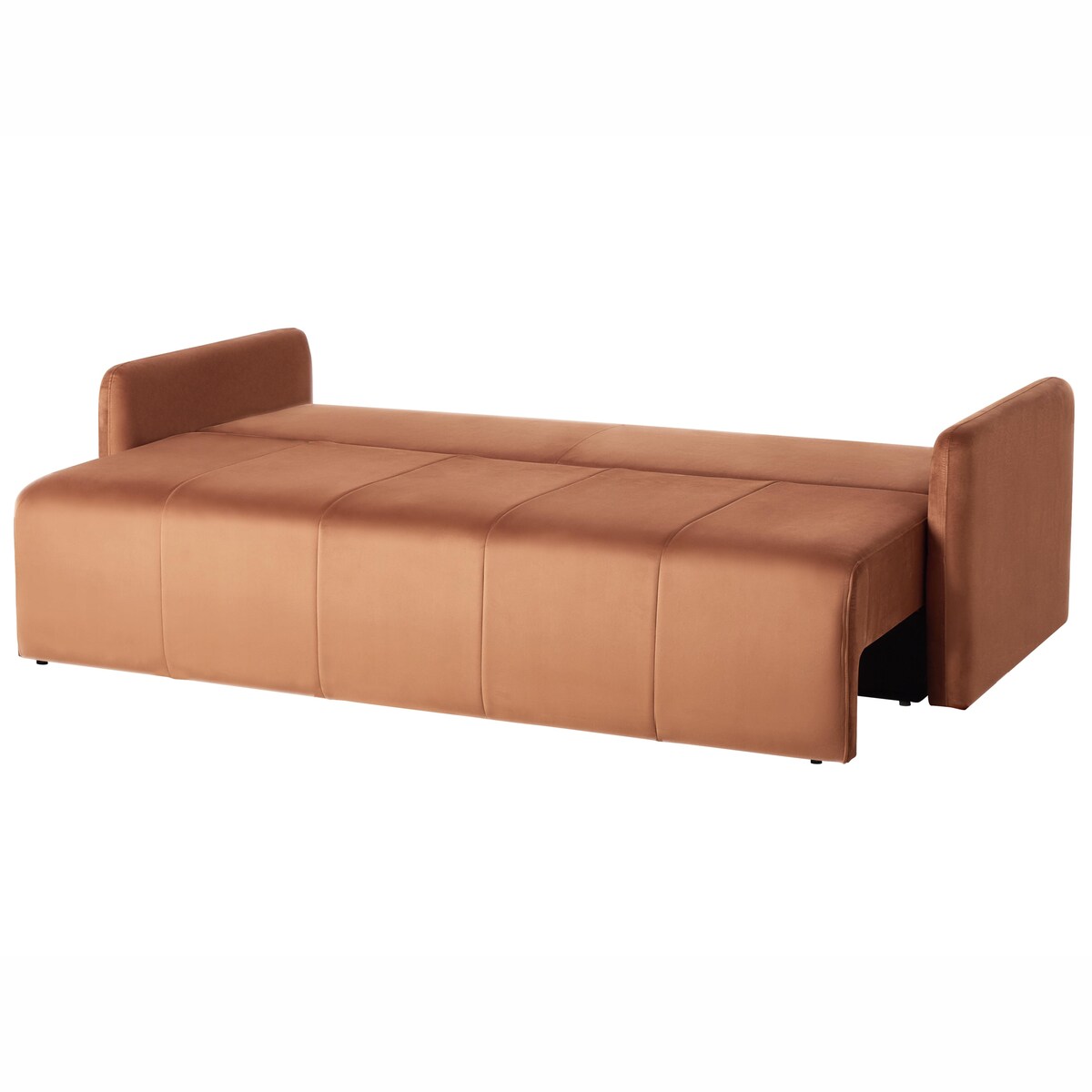 Sofa rozkładana dla 3 osób EGGE Welur Złoty brąz