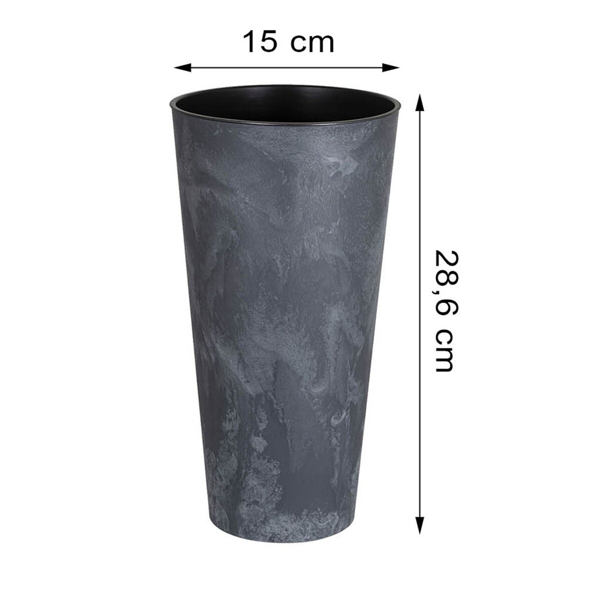 Donice Ogrodowe Donica Ogrodowa Wysoka Okrągła Na Taras Do Domu 28,6 Cm