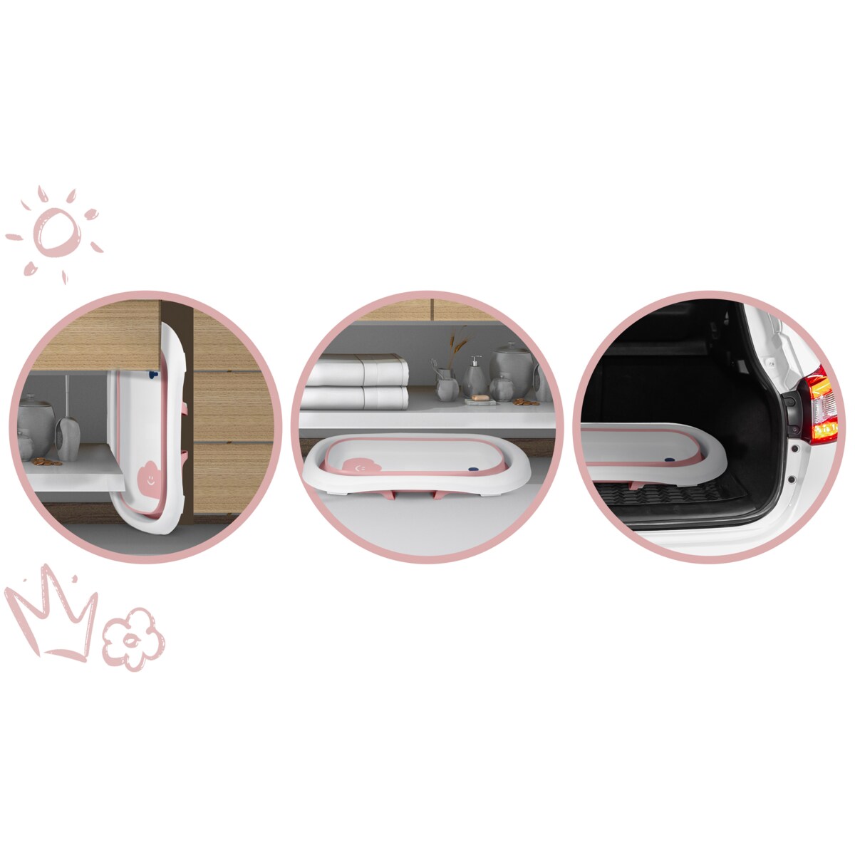 Wanienka składana dla dziecka z termometrem Ricokids