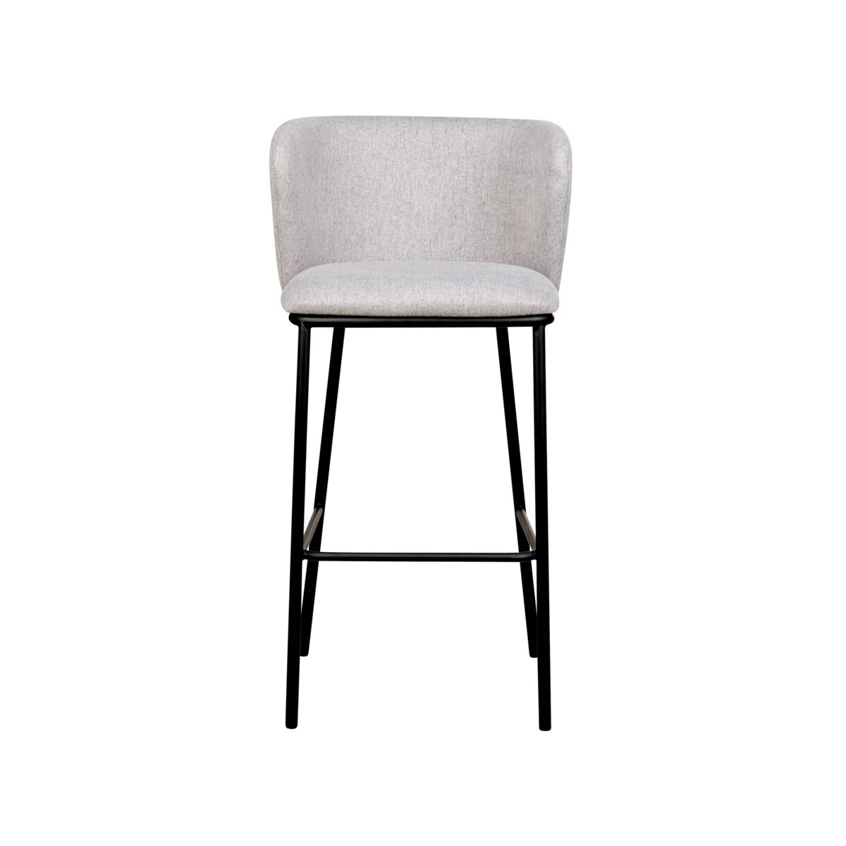 Zestaw 2 krzeseł barowych szary MINA