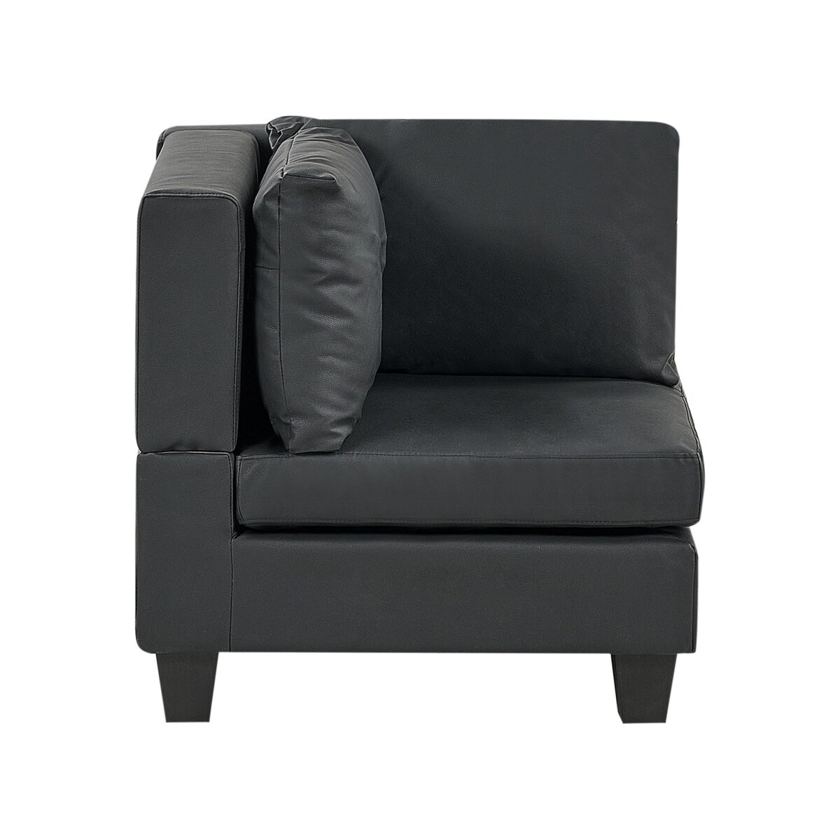 Sofa modułowa 3-osobowa ekoskóra czarna UNSTAD
