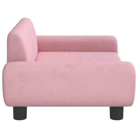 vidaXL Sofa dla dzieci, różowa, 70x45x33 cm, aksamit