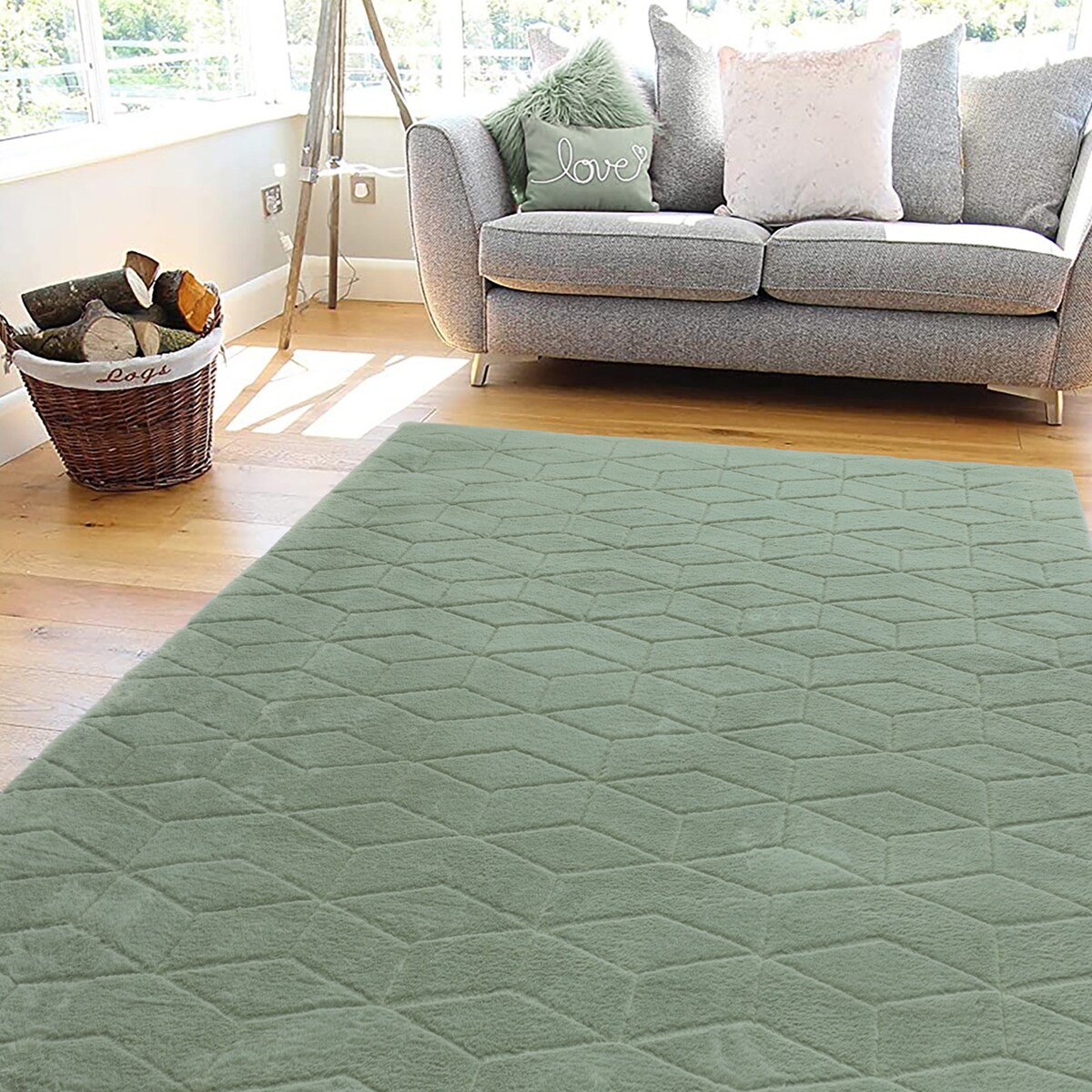 Dywan miękki Rabbit Prestige 120x160 cm e-floor OEKO-TEX zielony