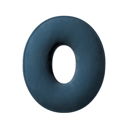 Poduszka literka O, pruski błękit, 30x40cm, Posh Velvet