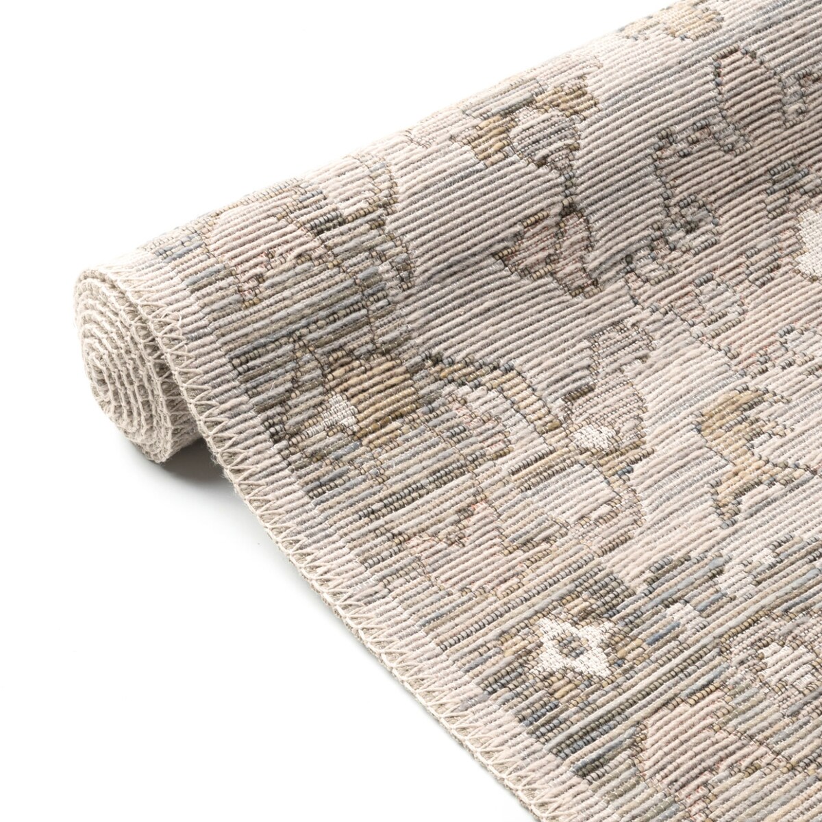 Dywan Wełniany Sahara 200x285 cm Ornament Vintage Beżowy