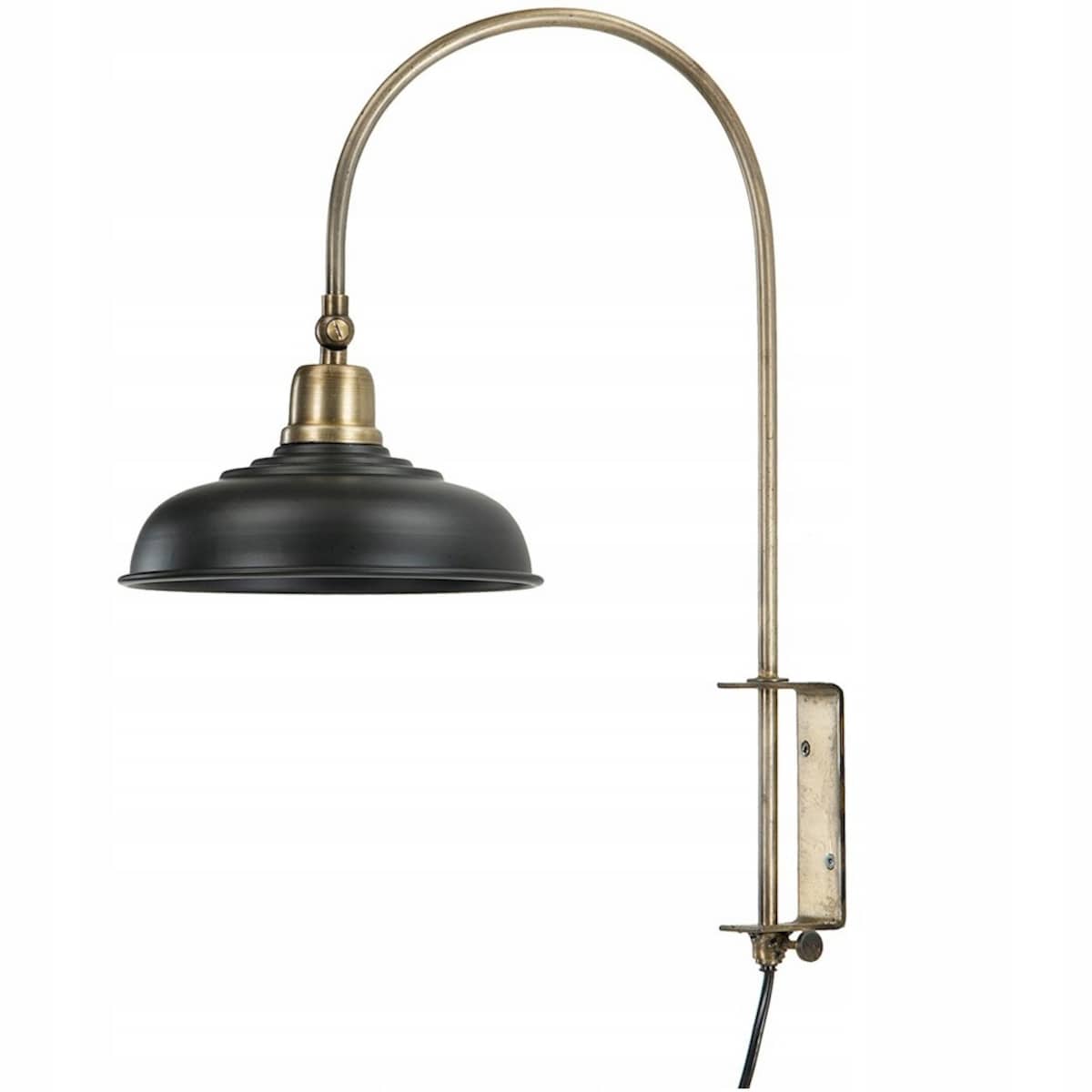 LAMPA KINKIET ŚCIENNA DO POWIESZENIA LOFT METALOWA E27 DO SALONU CZARNA