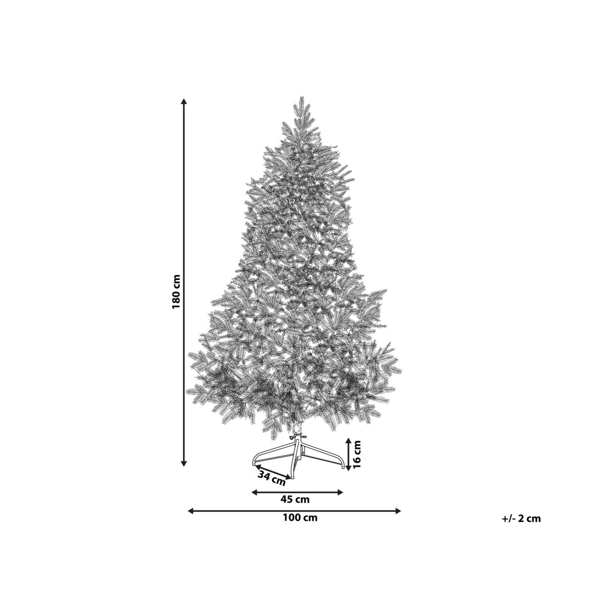 Ośnieżona sztuczna choinka ze światełkami 180 cm biała TATLOW