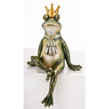 Dekoracja - figurka żabiego króla 31x19x16 cm RE RANA z żabotem