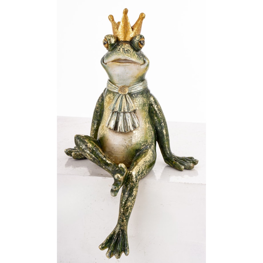 Dekoracja - figurka żabiego króla 31x19x16 cm RE RANA z żabotem