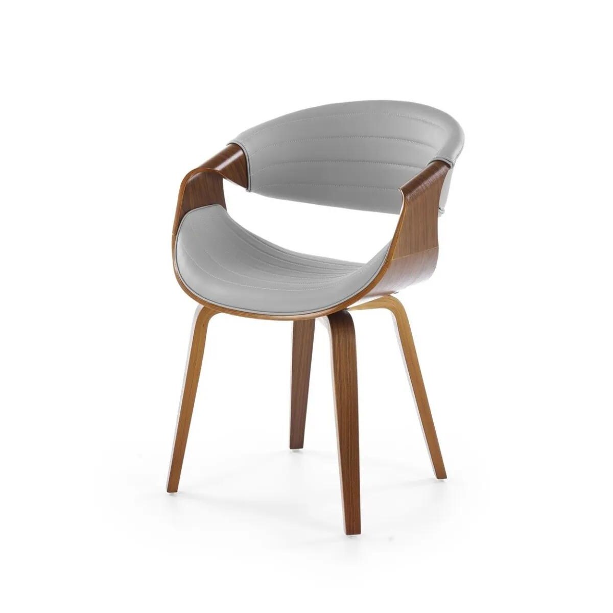 Krzesło K544 szare/orzech