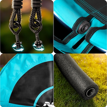 Huśtawka ogrodowa bocianie gniazdo 105 cm Neo-Sport Swingo turkusowa