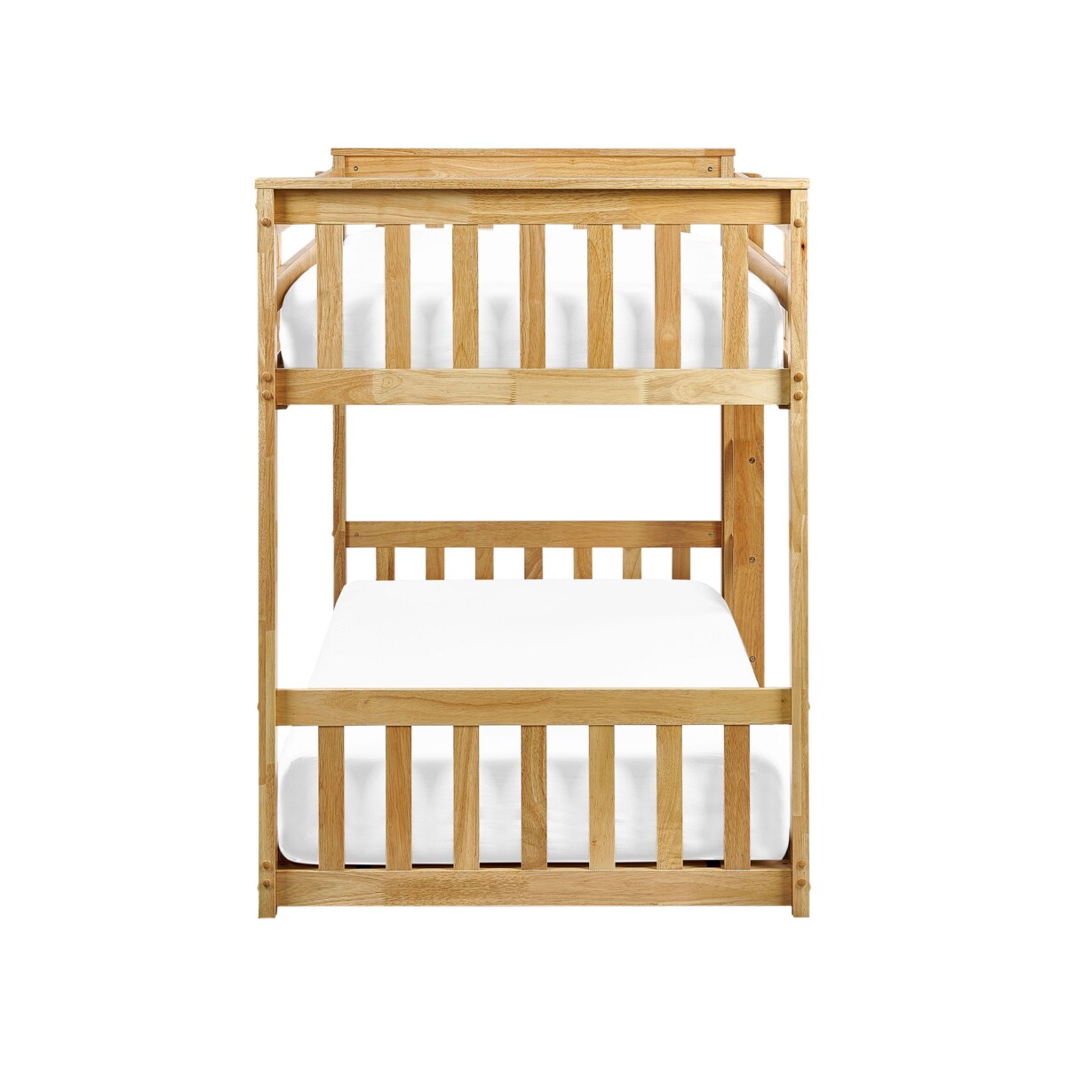 Łóżko piętrowe drewniane 90 x 200 cm jasne LAZER