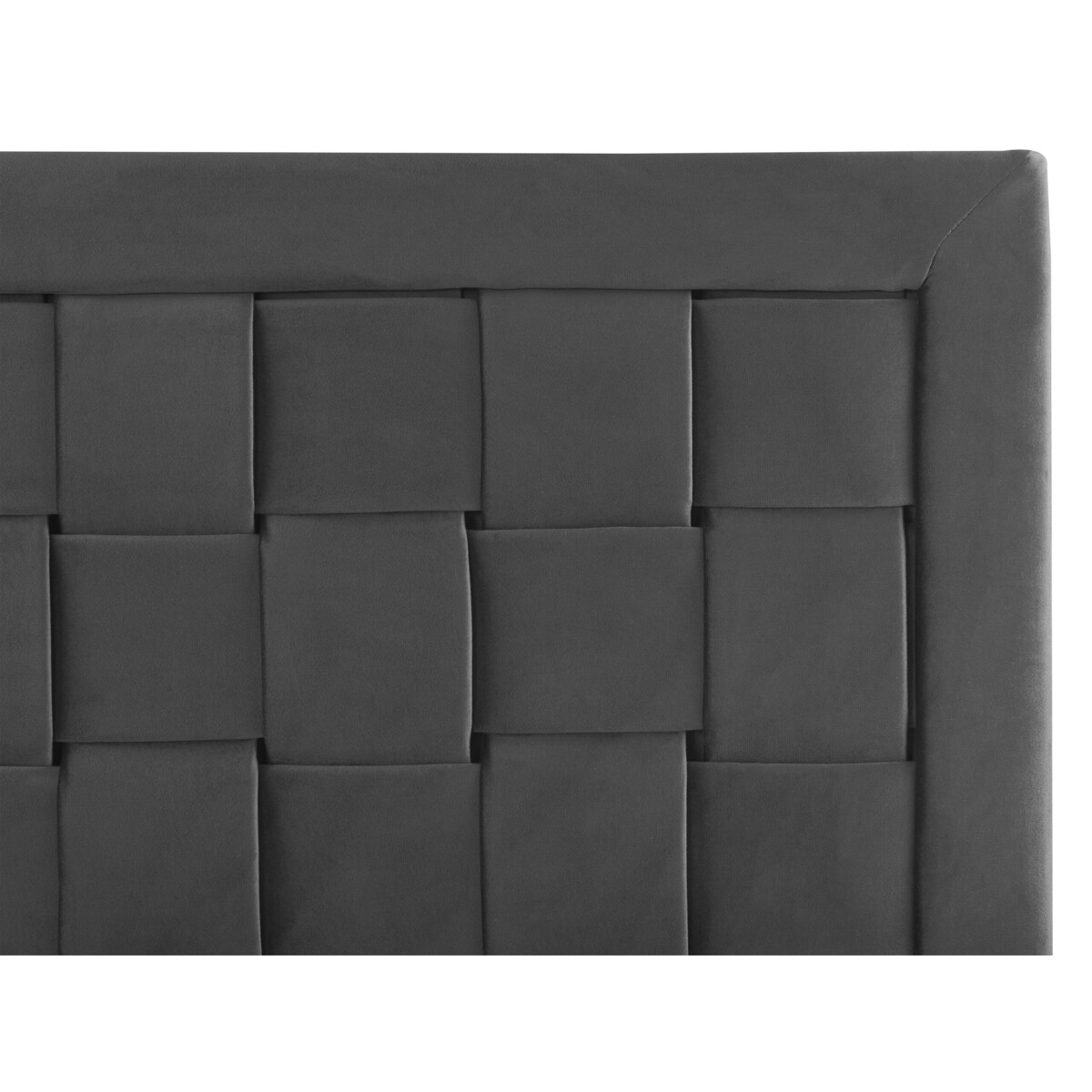 Łóżko welurowe 160 x 200 cm czarne LIMOUX