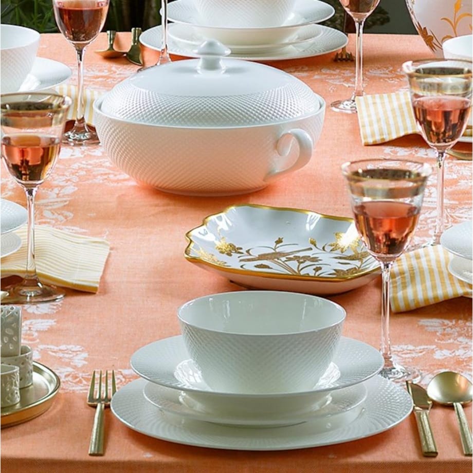 VILLA ITALIA Talerz płytki porcelanowy 27 cm BARI WHITE