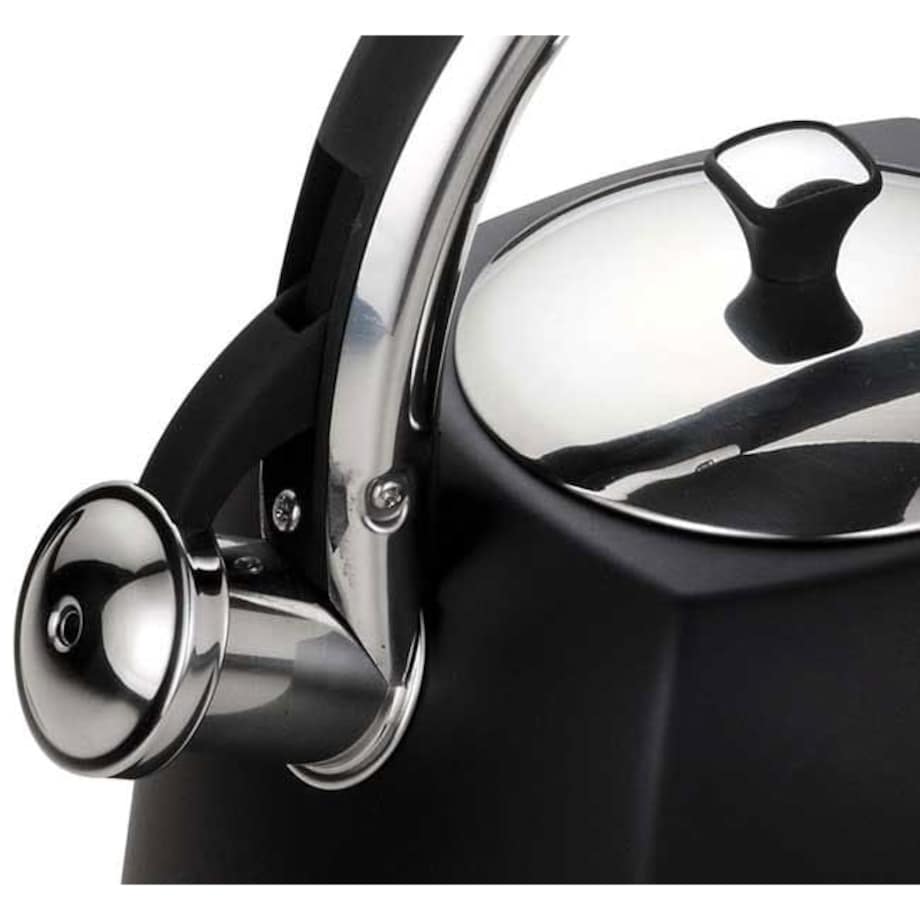 Czajnik stalowy z gwizdkiem 3.0L indukcja KLAUSBERG czarny matowy