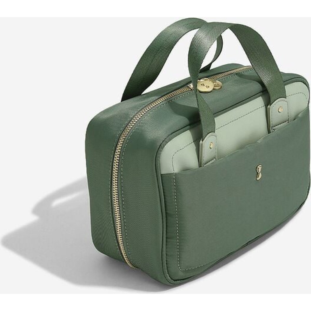 Kosmetyczka podróżna do zawieszenia Stackers beżowoszara nylonowa