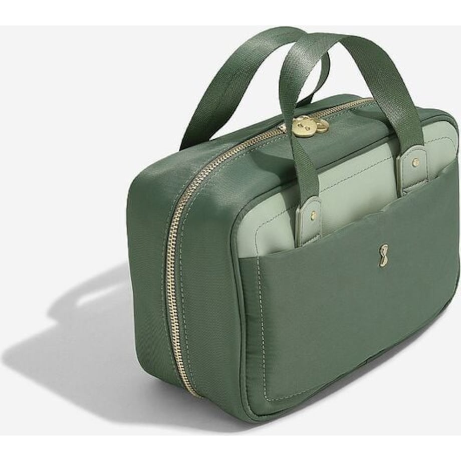 Kosmetyczka podróżna do zawieszenia Stackers beżowoszara nylonowa