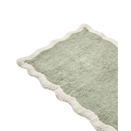 Dywanik łazienkowy NANGAL Zielony 60 x 90 cm Bawełna