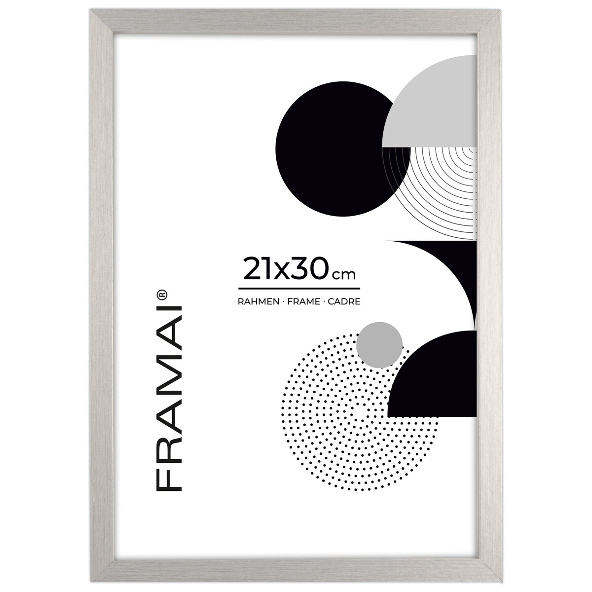 Srebrna ramka na zdjęcia 21x30 cm rama MDF ramki do zdjęć 30x21 cm FRAMAI®