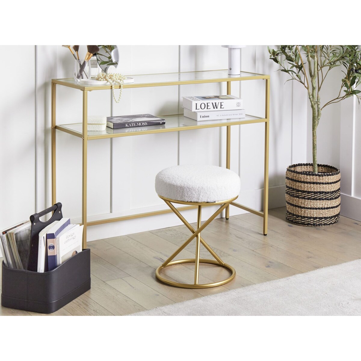 Stołek PRESHO Złamana biel