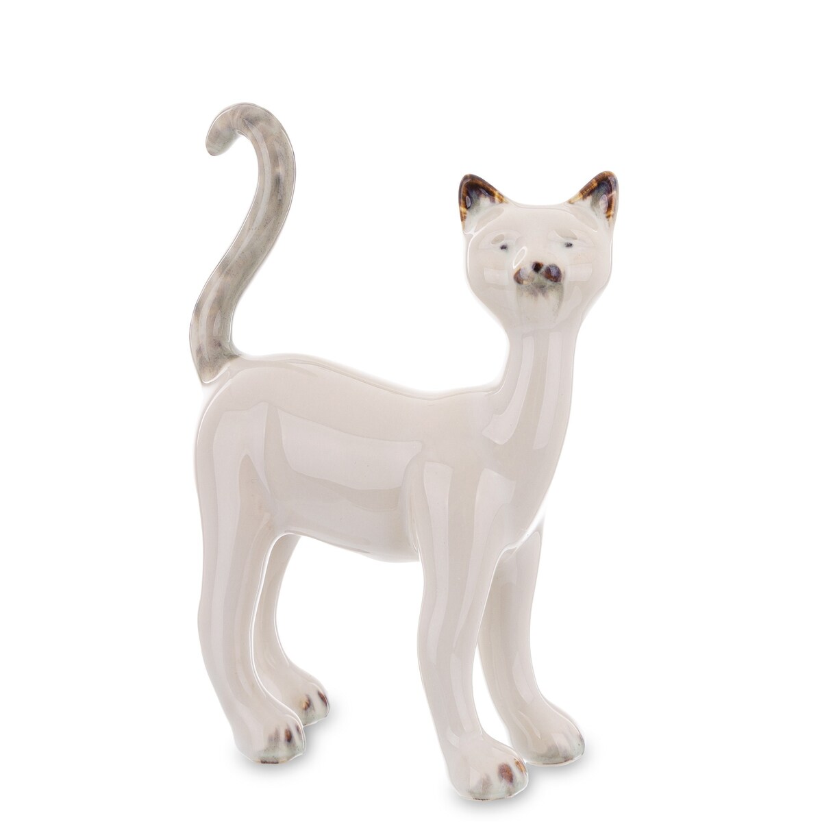 Dekoracja - ceramiczna figurka kota 16,5x12x5 cm KATTUNGE-2