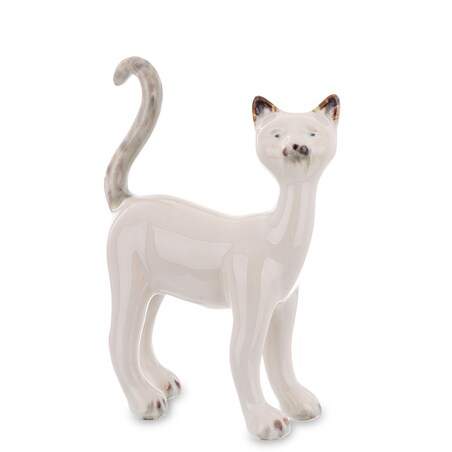 Dekoracja - ceramiczna figurka kota 16,5x12x5 cm KATTUNGE-2