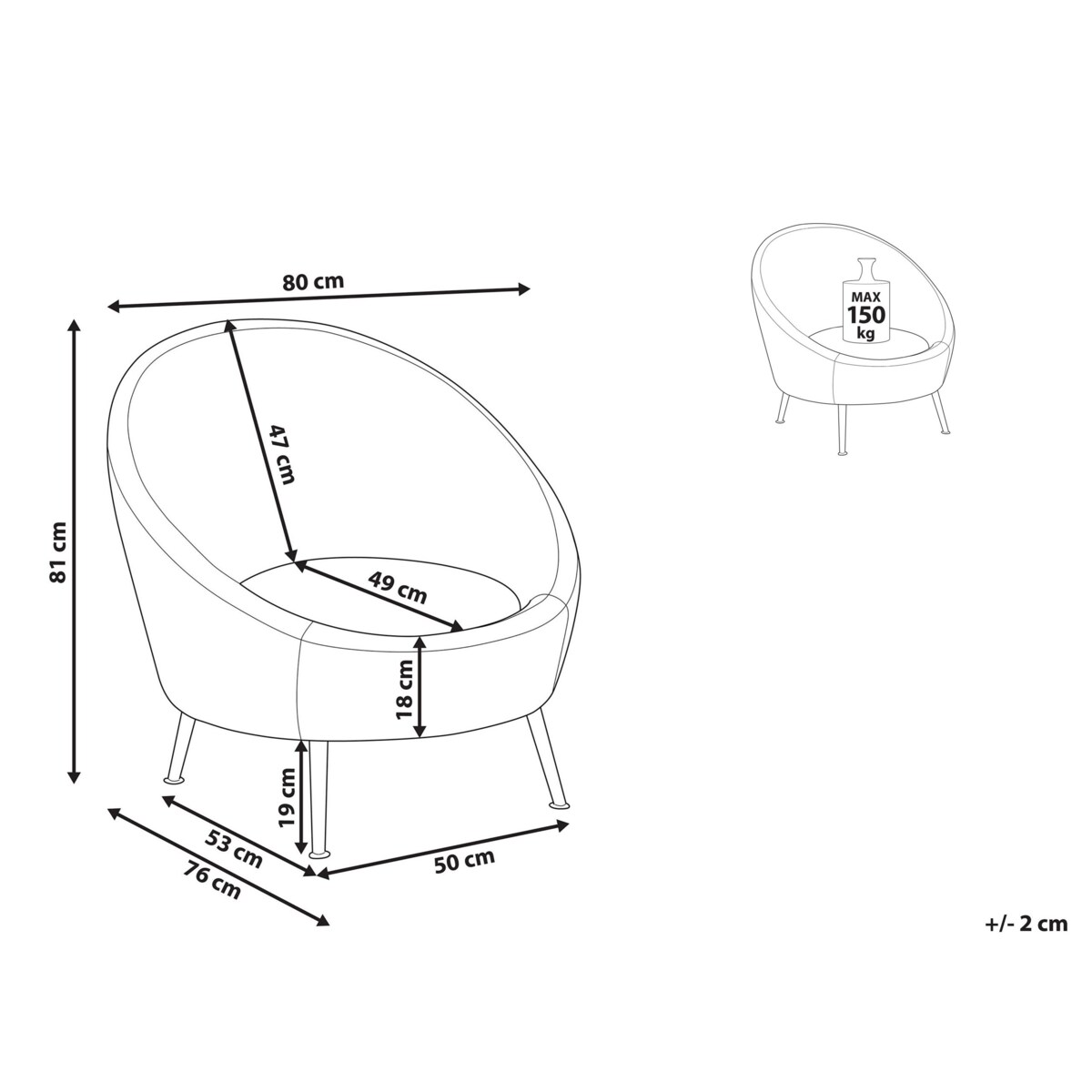 Krzesło welurowe szare LANGA
