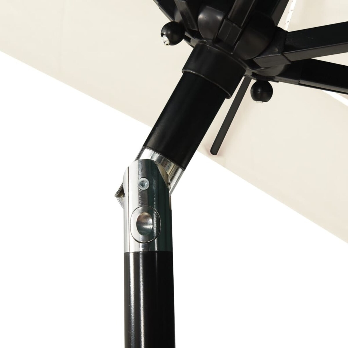 vidaXL 3-poziomowy parasol na aluminiowym słupku, piaskowy, 2x2 m