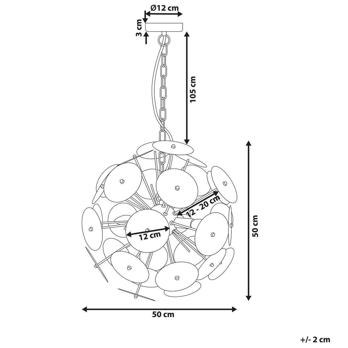 Lampa wisząca ZAMBEZI Metal Miedziany