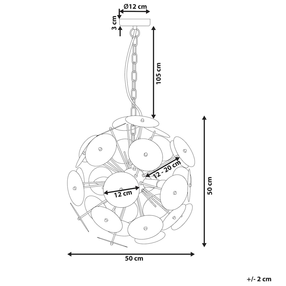 Lampa wisząca ZAMBEZI Metal Miedziany