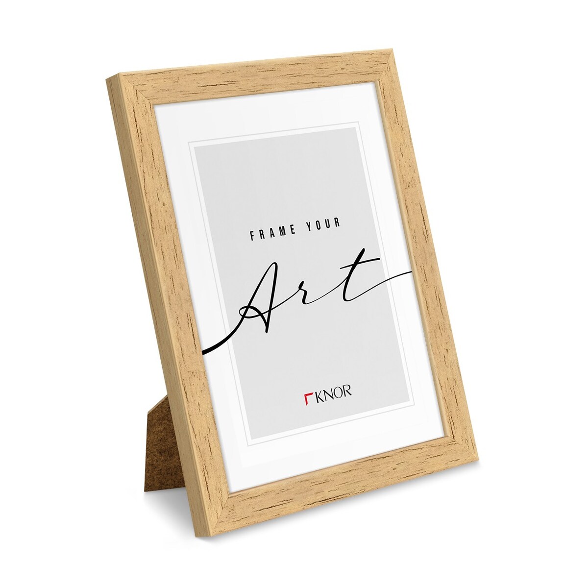 Ramki, 21x29,7 cm, A4, ramka na zdjęcie, Knor - beżowe ramki do zdjęć i plakatów, dekor drewna